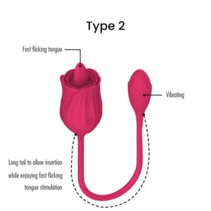 Rose - 2 in 1 Clitoris Stimulator - FRISKY BUSINESS SG